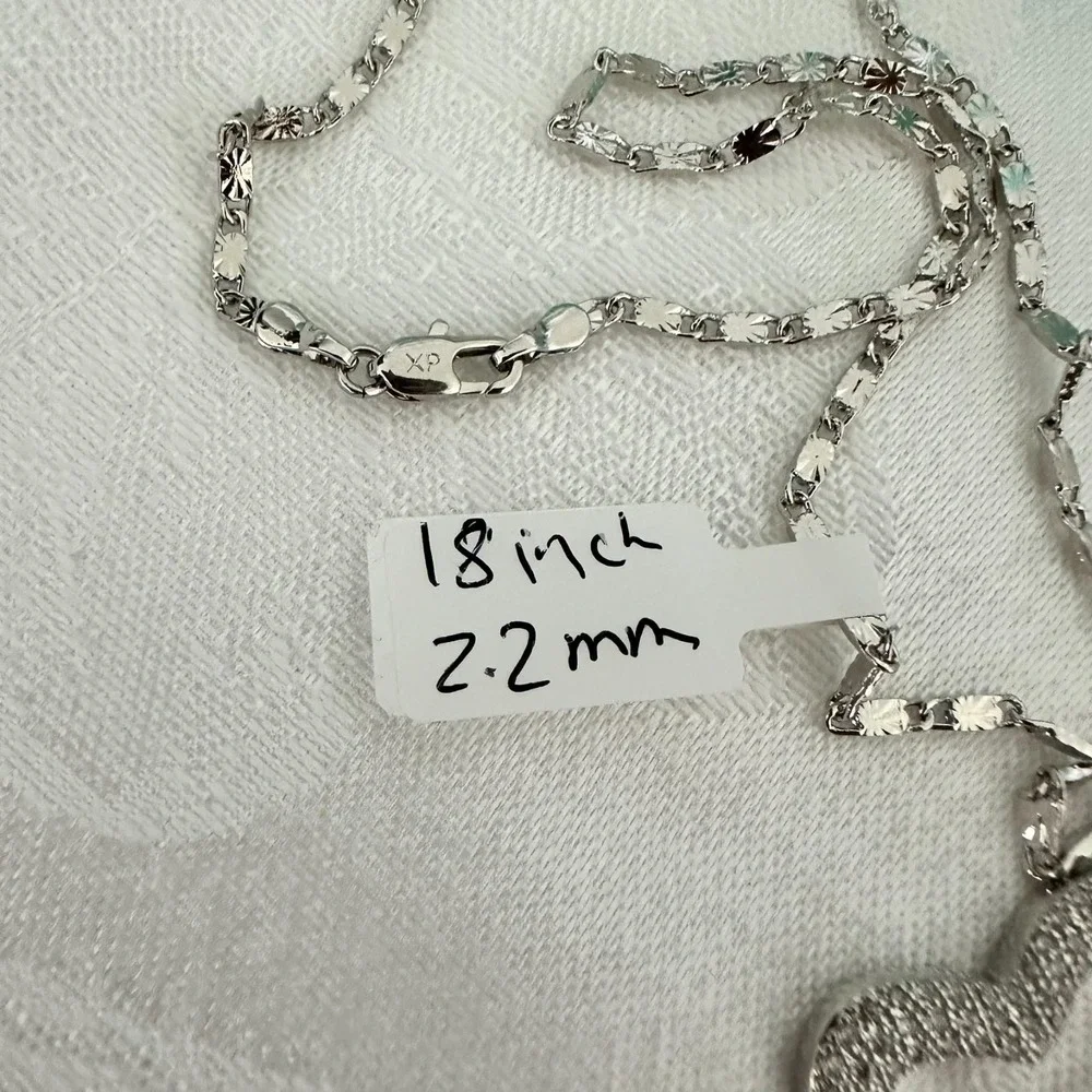18K Silver Gold Plated‎ Womens Heart-Ring Necklace Chain Pendant Oro Laminado